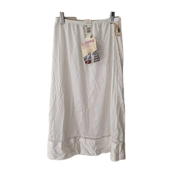 NOS VTG Lorraine White Cut-Ups Non-Cling Antron III Slip Womans Sz Small Tall - Picture 1 of 5